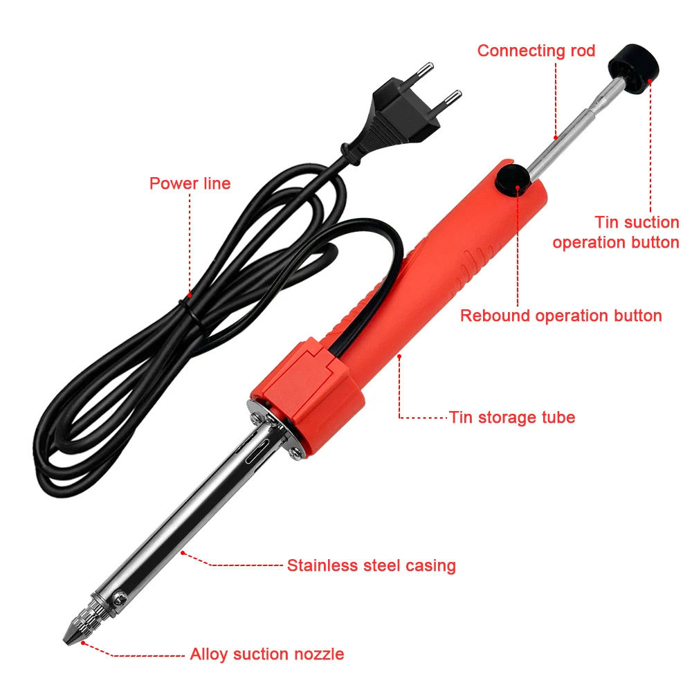 30W Electrothermal Solder Suck - Desoldering Pump Solder recension och pris