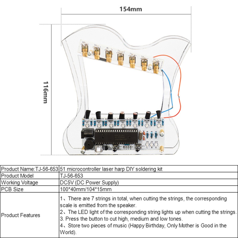 DIY Laser Harp Electronic Kit  - Diy Lightsaber Electronics recension och pris