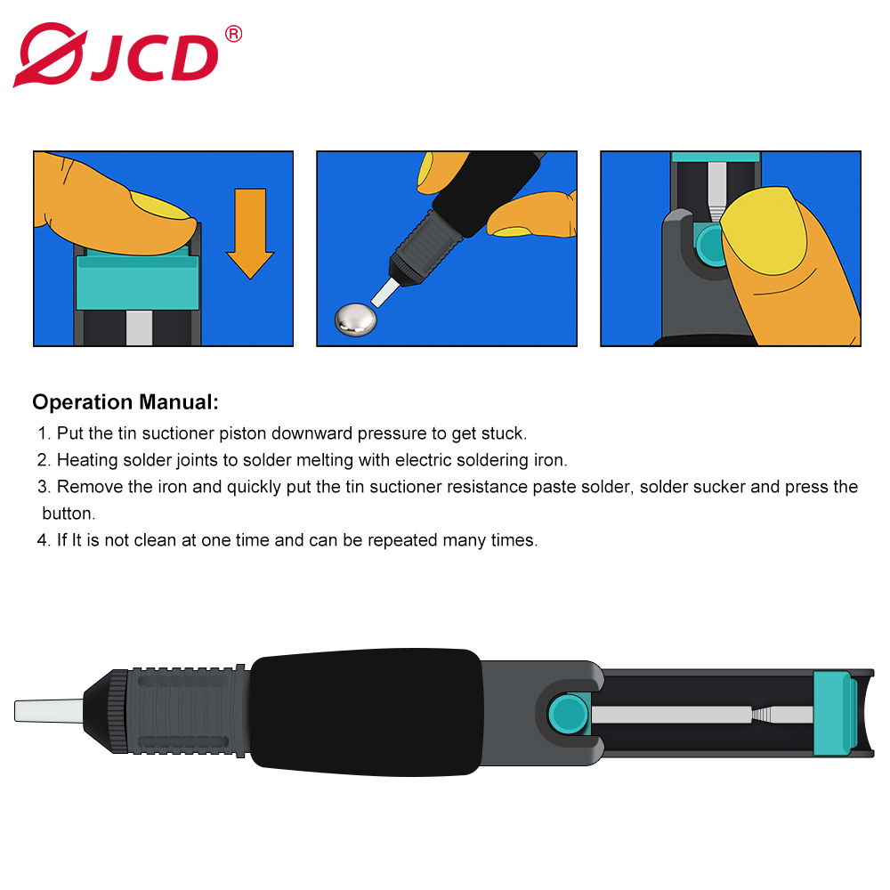 JCD Aluminum Metal Desoldering - Desoldering Pump Solder recension och pris