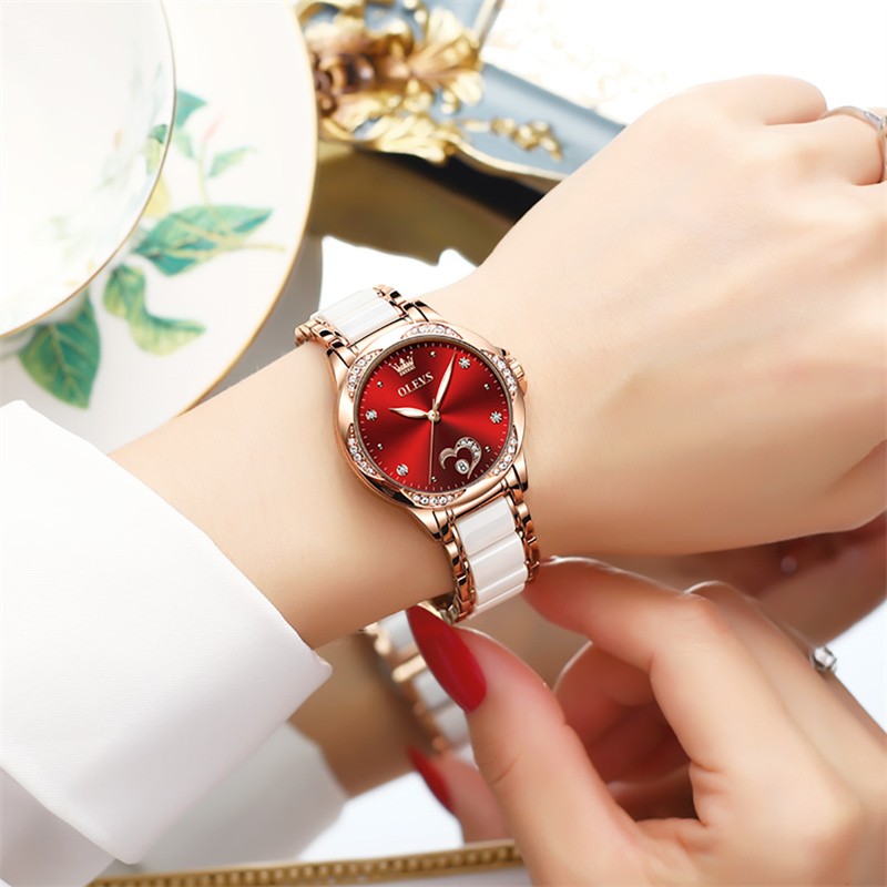 OLEVS Ladies Watch Woman Luxur - Push Button Tactile recension och pris