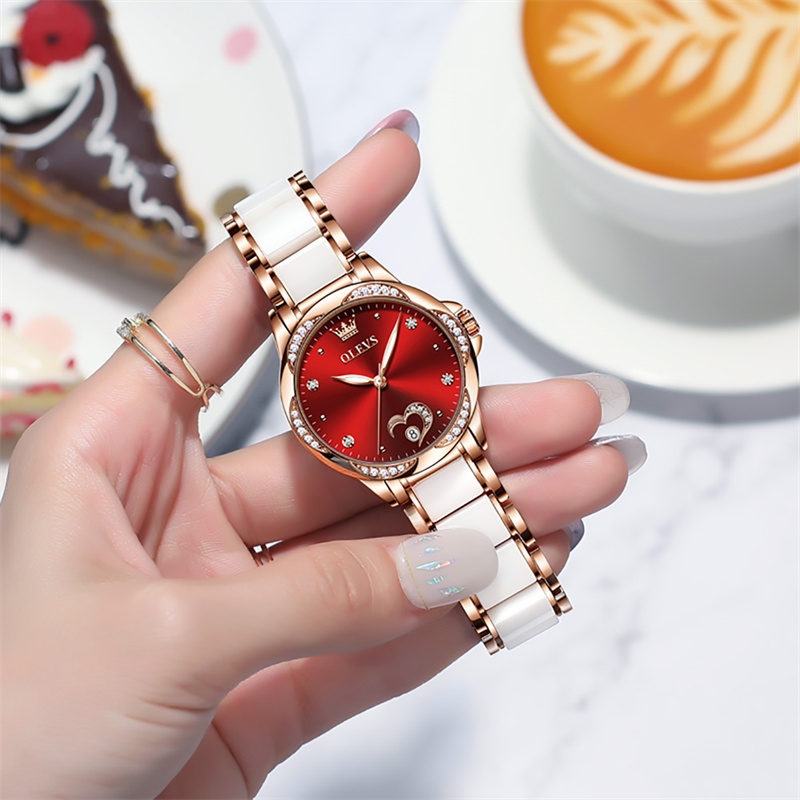 OLEVS Ladies Watch Woman Luxur - Push Button Tactile recension och pris