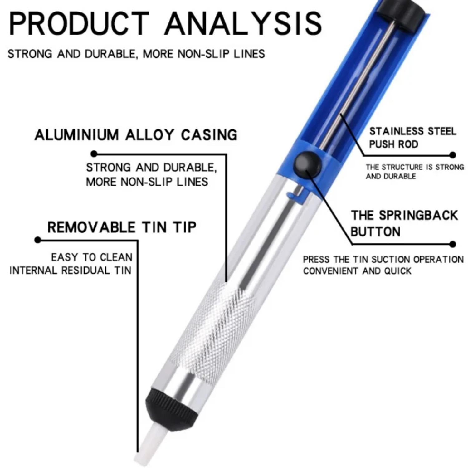Aluminum Metal Desoldering Pum - Desoldering Pump Solder recension och pris
