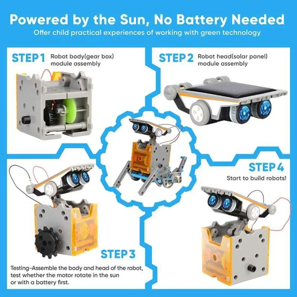 13 in 1 Solar Powered Robot Sc - Diy Electronics Projects recension och pris