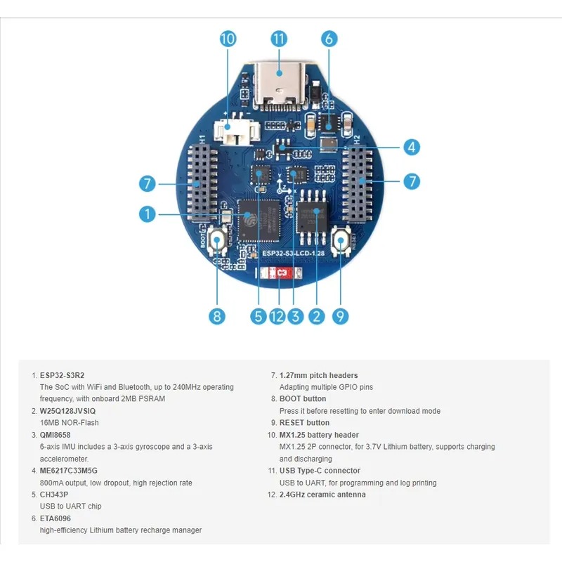 ESP32-S3 LCD development board - Esp32 Wifi Bluetooth recension och pris
